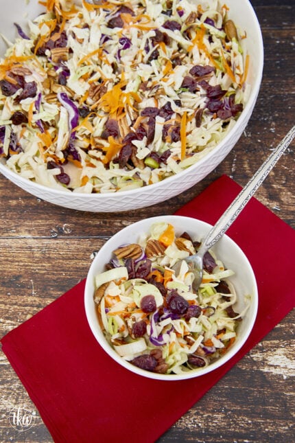 The Best Cranberry Pecan Coleslaw With Creamy Maple Dressing