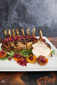 Ultimate Roasted Orange Cranberry Rosemary Rack of Pork