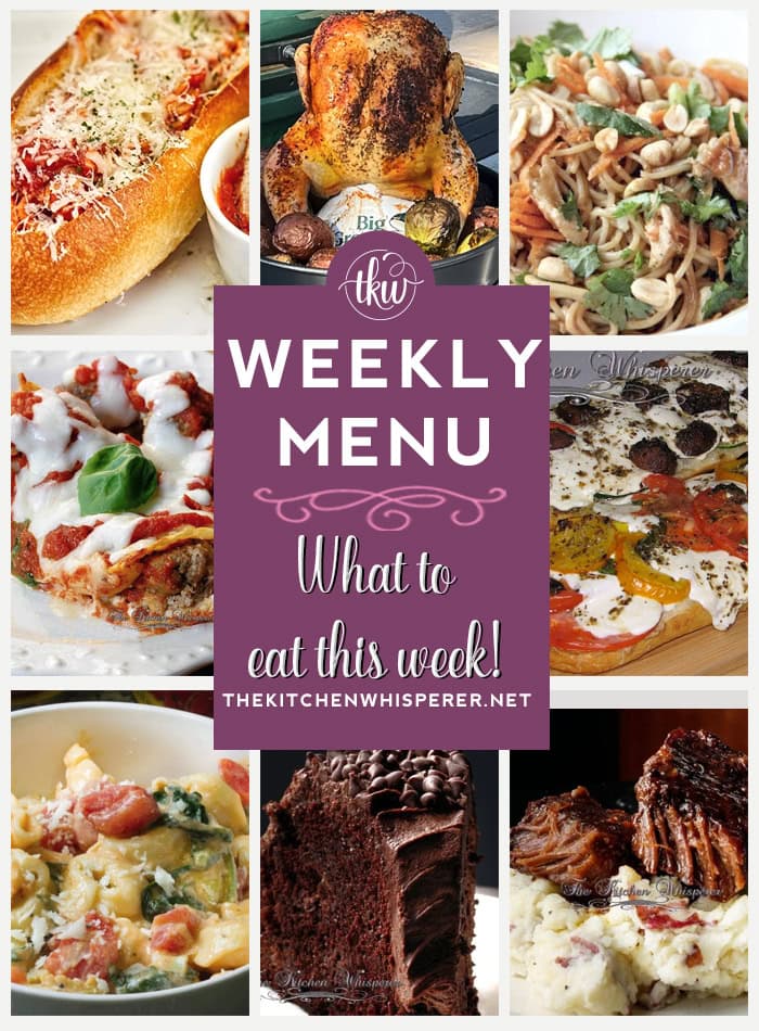 Weekly Menu – 7 Amazing Dinners Plus Dessert