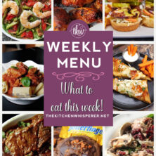 These Weekly Menu recipes allow you to get out of that same ol’ recipe rut and try some delicious and easy dishes! This week, I highly recommend making my Honey BBQ Boneless Chicken Thighs, Spicy Buffalo Cauliflower Pizza with Ranch Seasoned Slaw, and Mexican Baked Boneless Beef Short Ribs.