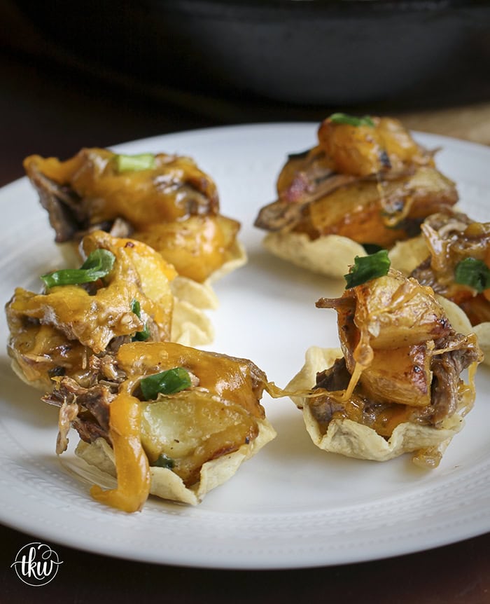 Transform your leftover pot roast into a mouthwatering dish. Crispy home fries, tortilla chips, and melted cheese come together in this unique twist on classic nachos. It's time to rethink how to enjoy your leftovers.