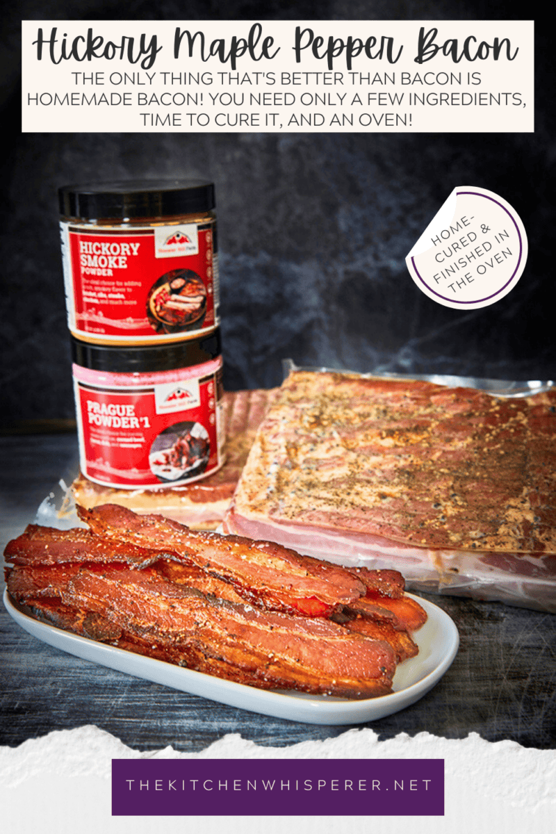 The only thing that's better than bacon is HOMEMADE bacon! You need only a few ingredients, time to cure it, and an oven!