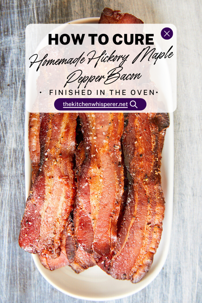 The only thing that's better than bacon is HOMEMADE bacon! You need only a few ingredients, time to cure it, and an oven!