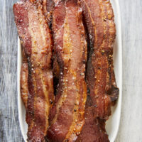 The only thing that's better than bacon is HOMEMADE bacon! You need only a few ingredients, time to cure it, and an oven!