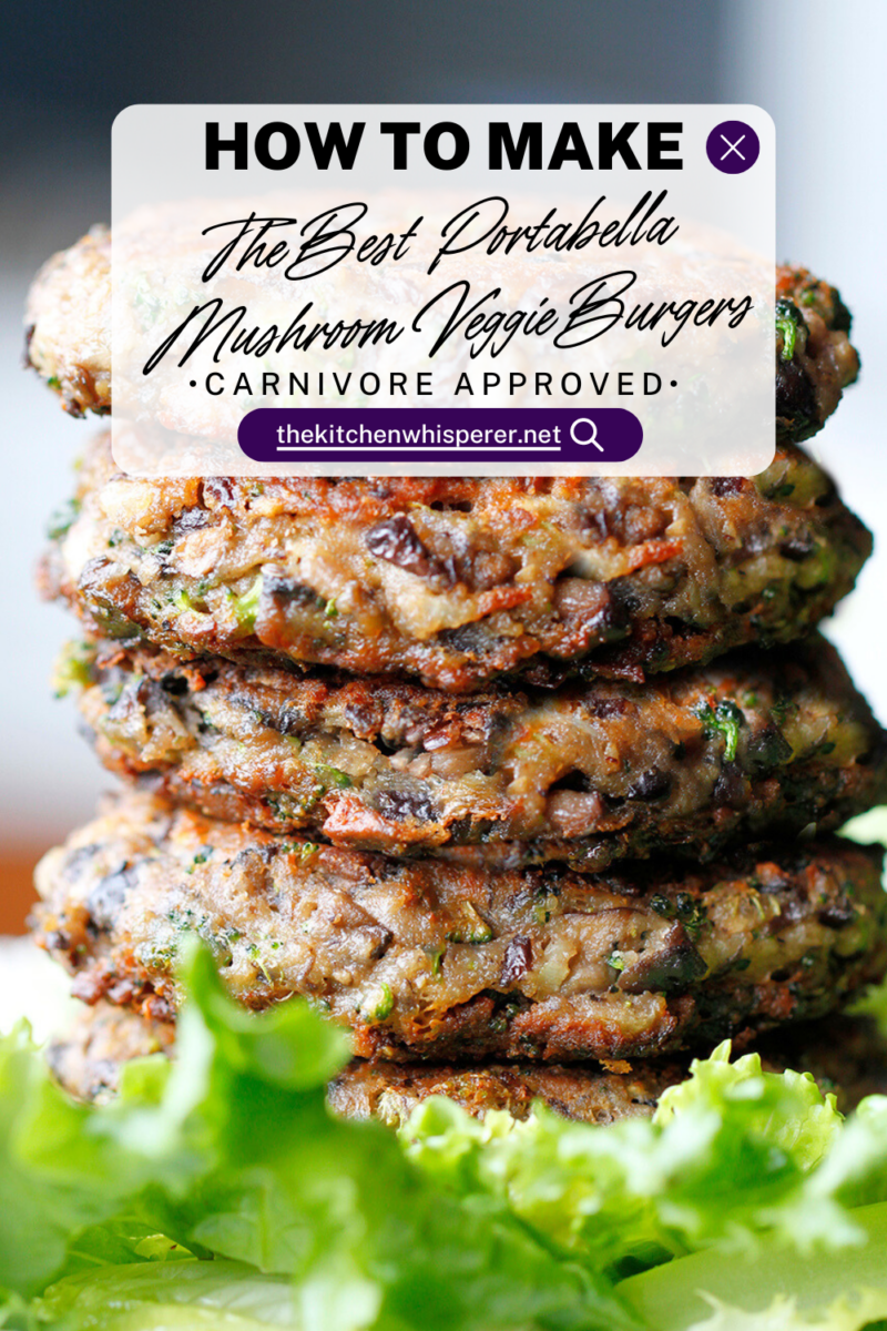 The Best Damn Chunky Portabella Veggie Burgers on the planet! Portabella mushrooms, veggies and seasonings make this a burger even carnivores love!