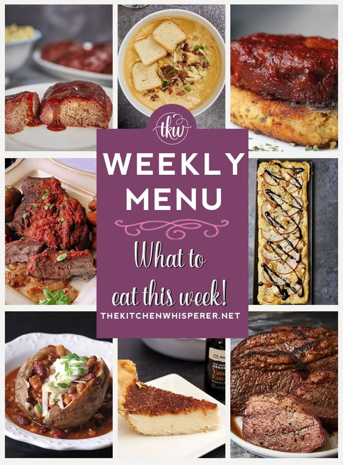 Weekly Menu – 7 Amazing Dinners Plus Dessert