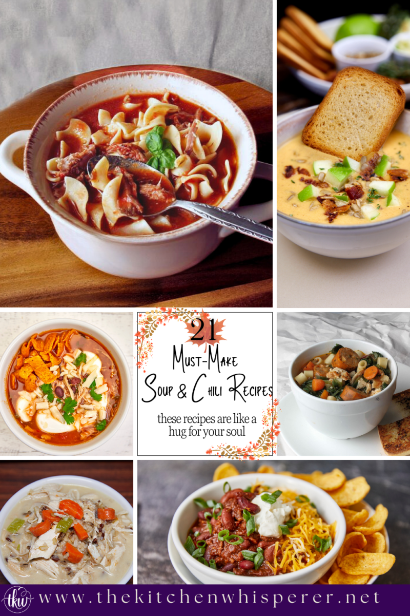 When the weather turns chilly, there's nothing like a warm bowl of soup or chili. These recipes are like a hug for your soul!