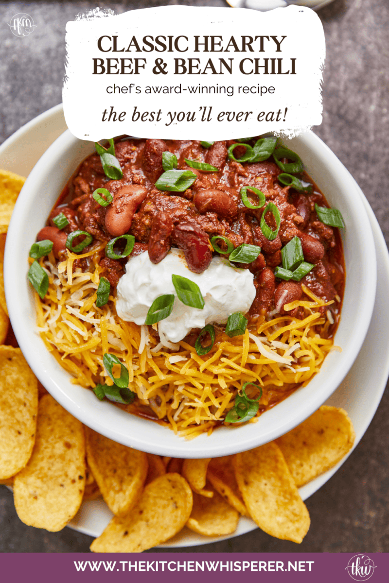 When the weather turns chilly, nothing warms the soul like a hearty chili. Award-winning beef and bean chili is a classic comfort food.