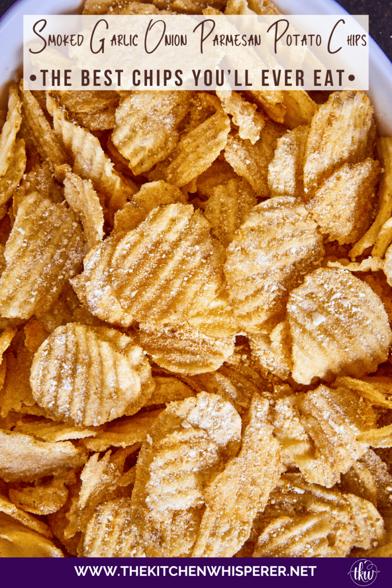 Elevate your boring potato chips by seasoning them with garlic & onion powder, coating them in Parmesan cheese & smoking them to perfection!