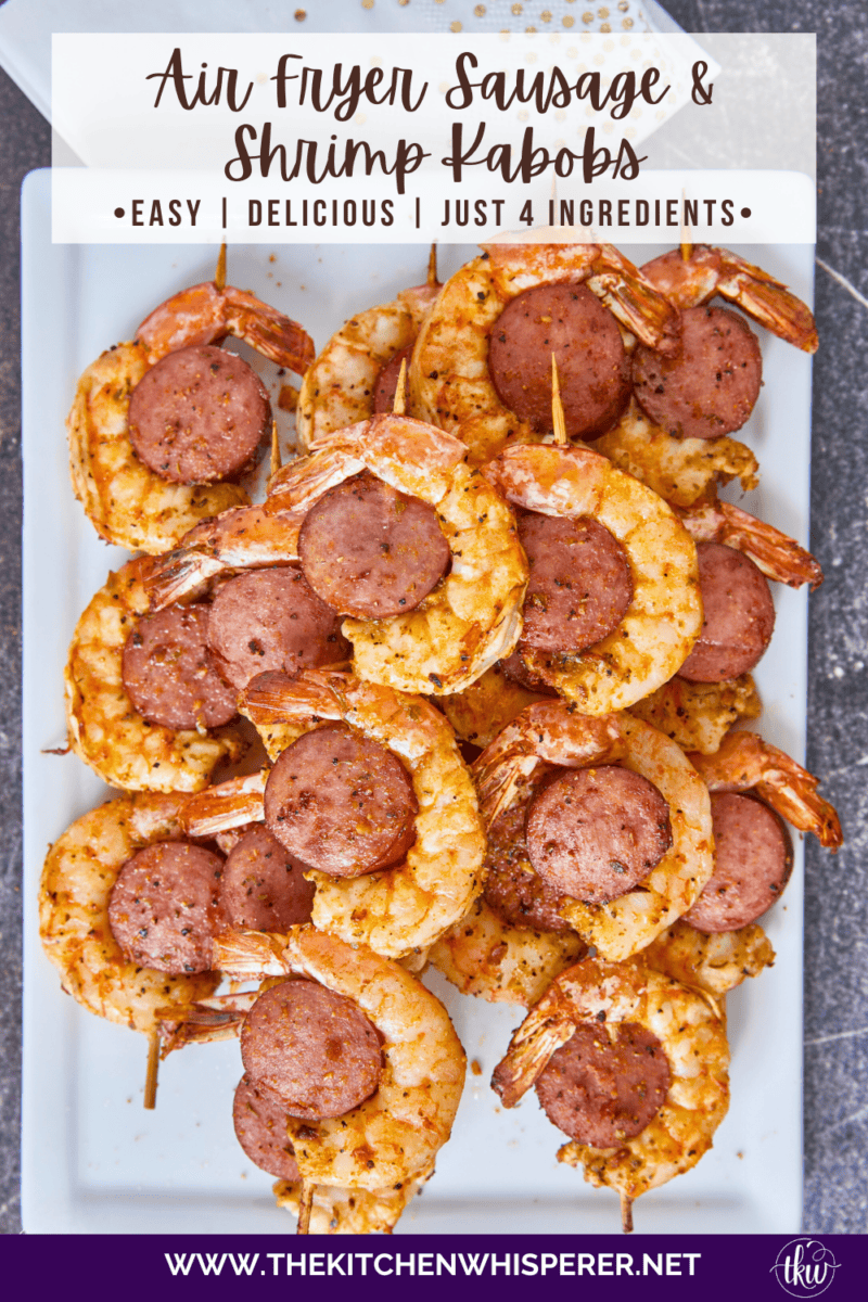 This 4-ingredient Smoked Sausage and shrimp skewer recipe is ready in under 15 minutes and is a crowd favorite! They're an easy, quick, and delicious bite that's perfect as an appetizer for game day or a weeknight meal!