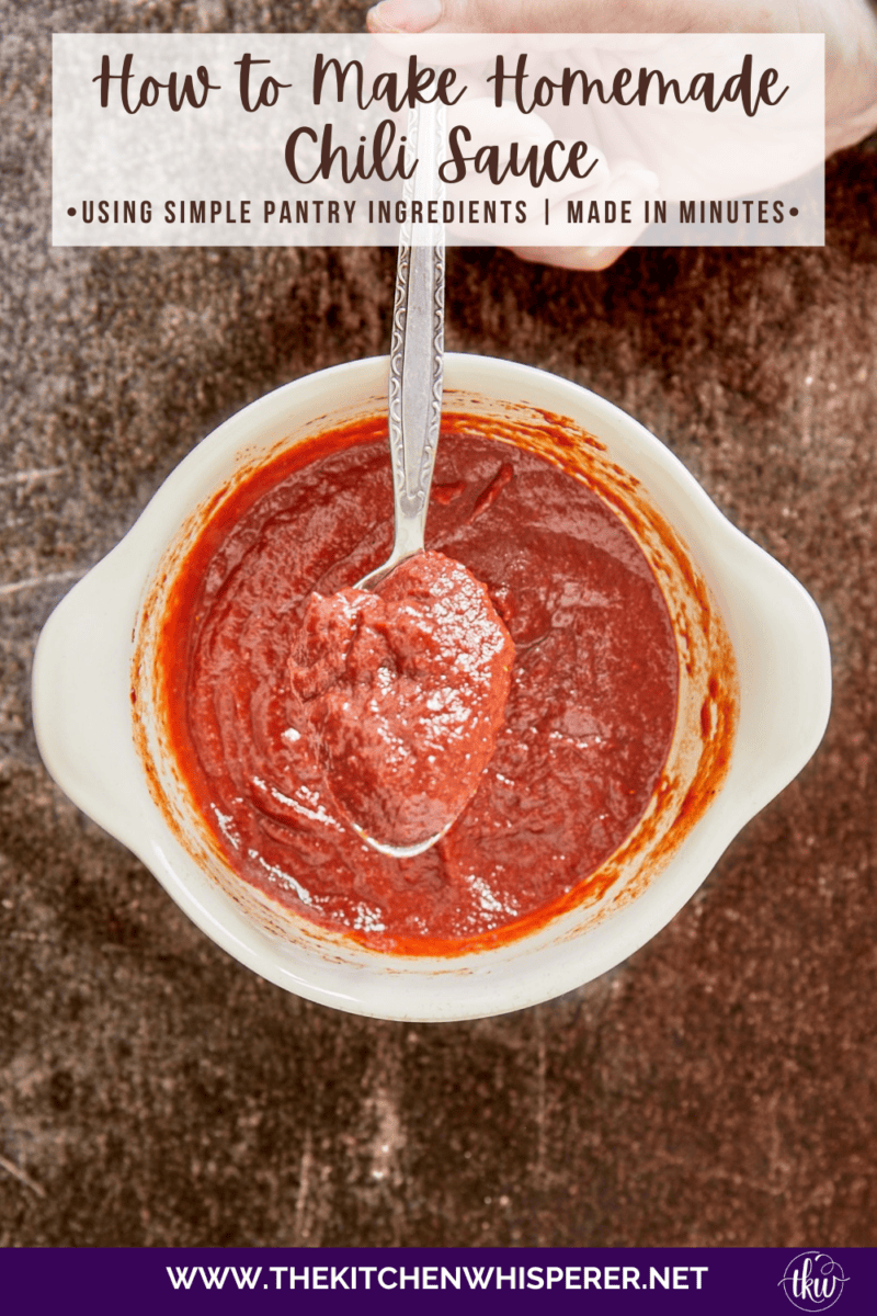 Using simple pantry ingredients, learn to make chili sauce from scratch in minutes! It's the perfect combination of sweet and savory for seafood, sauces, and dips! Skip the store-bought stuff and make it at home!