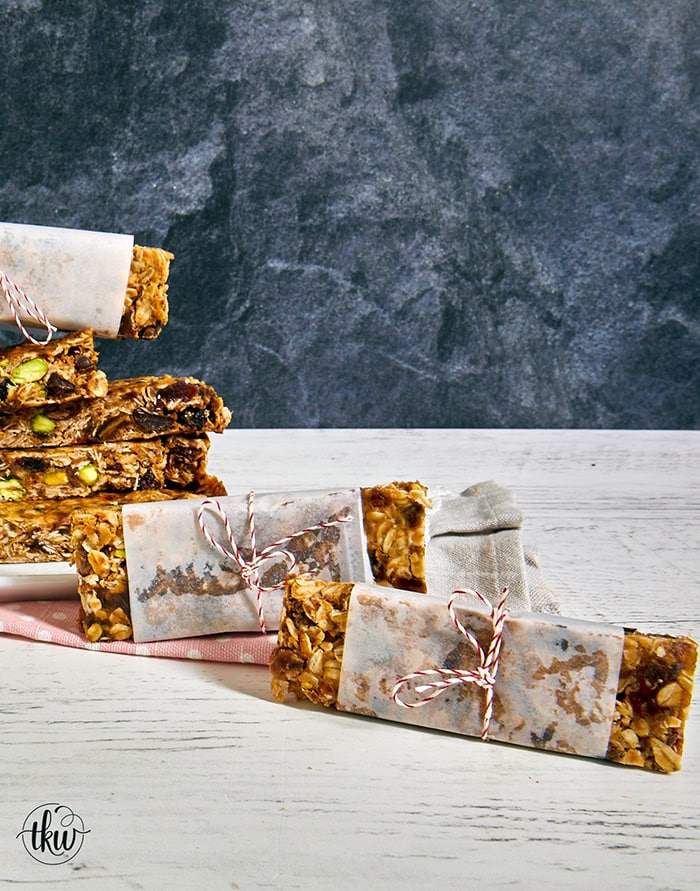 Deliciously naturally sweet, these no-bake peanut butter oat date bars are the perfect sweet treat full of pistachios, dried cranberries, and dark chocolate chips