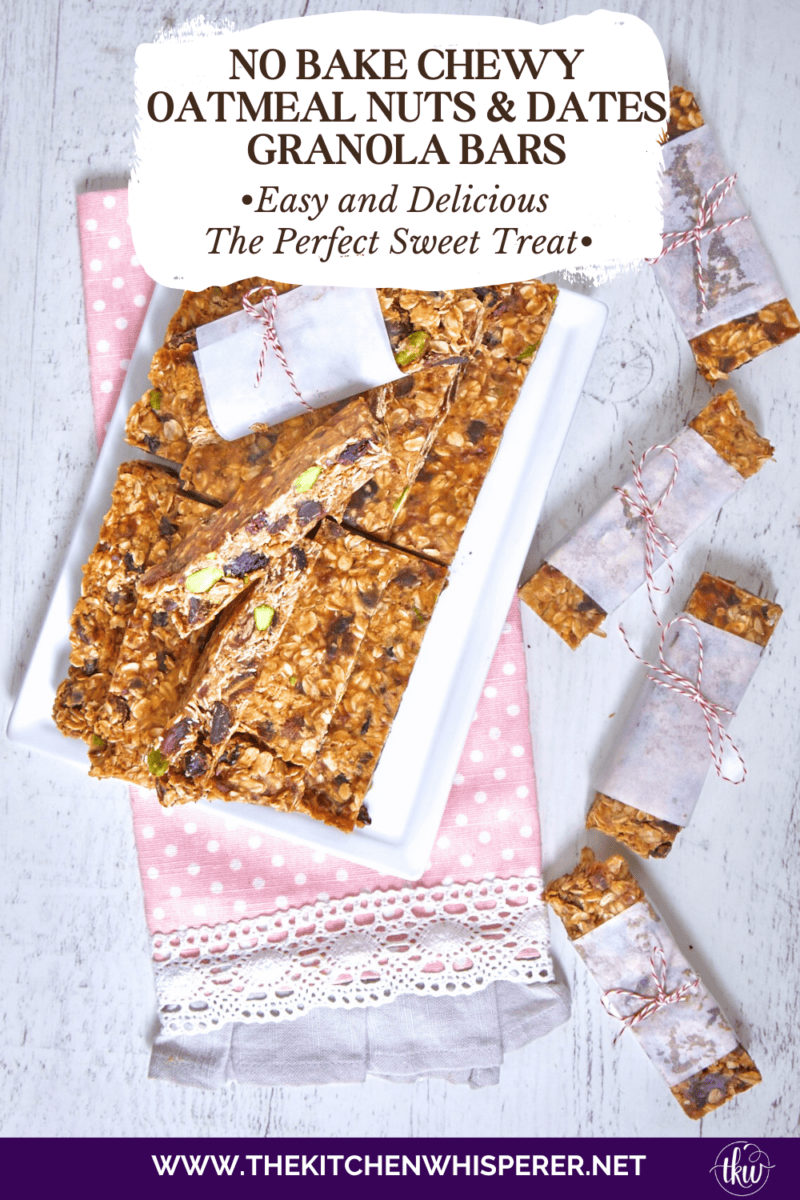 Deliciously naturally sweet, these no-bake peanut butter oat date bars are the perfect sweet treat full of pistachios, dried cranberries, and dark chocolate chips