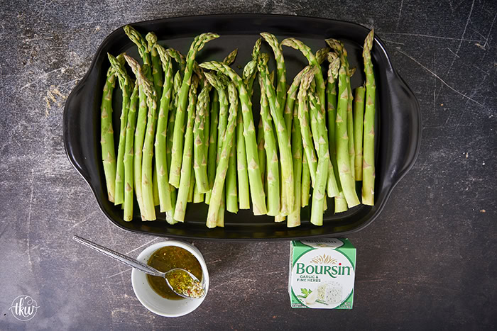 Elevate your roasted asparagus with creamy Boursin cheese by adding a touch of indulgence that takes it to the next level. It’s a foolproof side dish full of bold flavors and something you’ll want to make again and again!