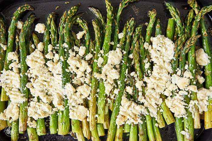 Elevate your roasted asparagus with creamy Boursin cheese by adding a touch of indulgence that takes it to the next level. It’s a foolproof side dish full of bold flavors and something you’ll want to make again and again!