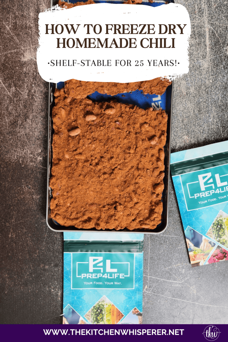 Freeze-drying chili eliminates waste by keeping every last bite, but it also turns your chili into a shelf-stable meal lasting up to 25 years!