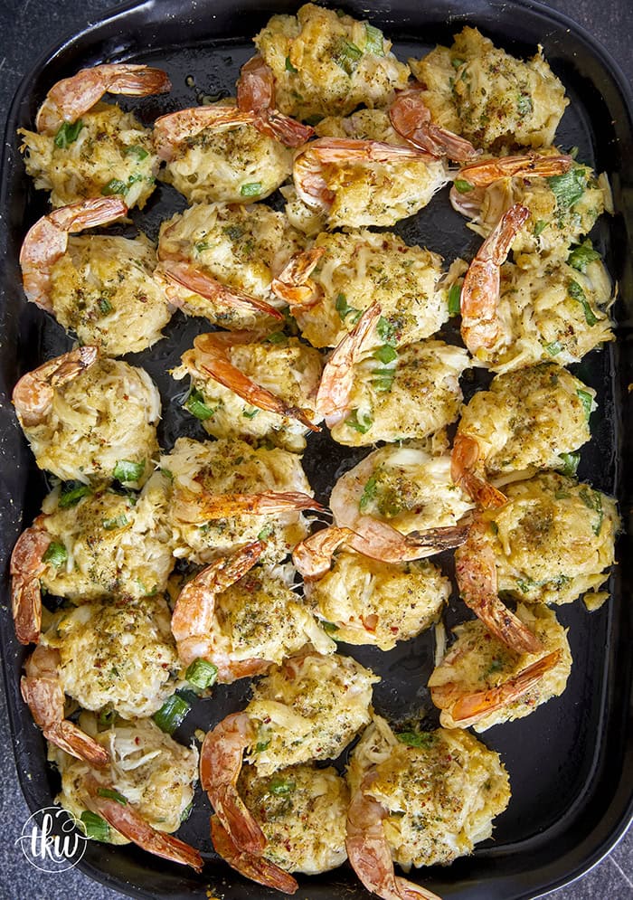 Transform your next meal with these smoky, tender shrimp stuffed with a rich jumbo lump crab filling; all topped off with a decadent garlic shallot butter sauce that’ll leave everyone craving more!