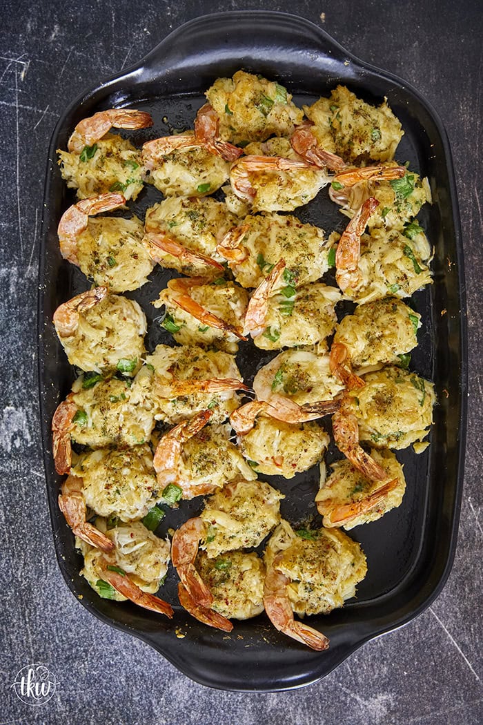 Transform your next meal with these smoky, tender shrimp stuffed with a rich jumbo lump crab filling; all topped off with a decadent garlic shallot butter sauce that’ll leave everyone craving more!