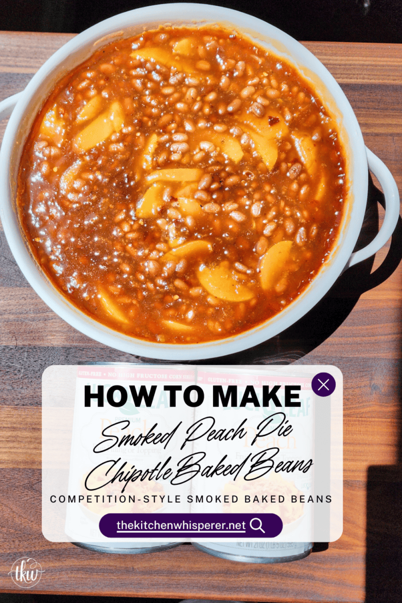 These Smoked Peach Pie Chipotle Baked Beans bring a bold, irresistible twist to a classic side dish. Slow-smoked beans soak up a rich, smoky sauce that combines the natural sweetness of peach filling with the smoky heat of chipotle peppers.