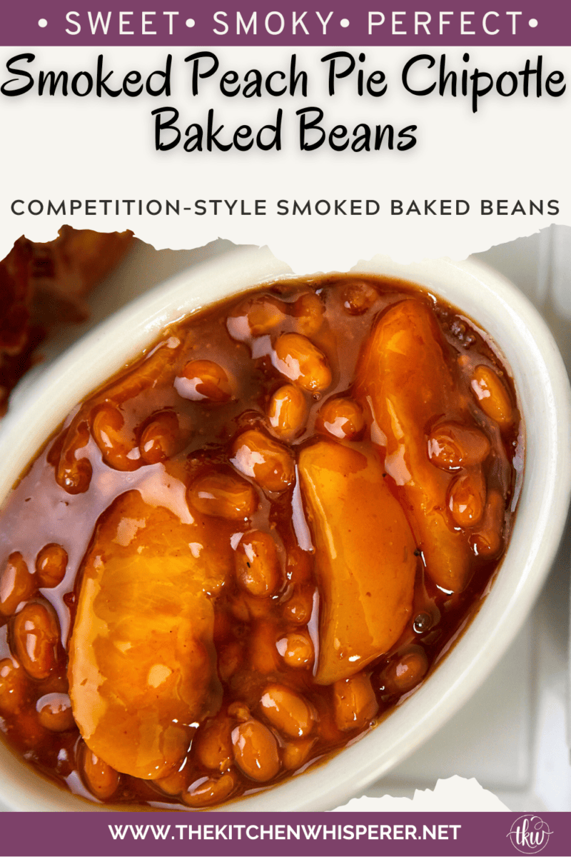 These Smoked Peach Pie Chipotle Baked Beans bring a bold, irresistible twist to a classic side dish. Slow-smoked beans soak up a rich, smoky sauce that combines the natural sweetness of peach filling with the smoky heat of chipotle peppers.