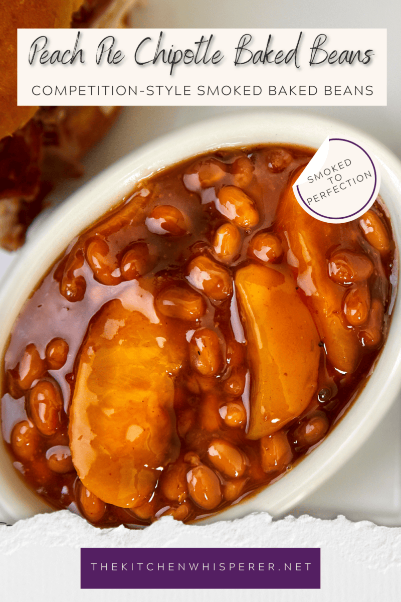 These Smoked Peach Pie Chipotle Baked Beans bring a bold, irresistible twist to a classic side dish. Slow-smoked beans soak up a rich, smoky sauce that combines the natural sweetness of peach filling with the smoky heat of chipotle peppers.