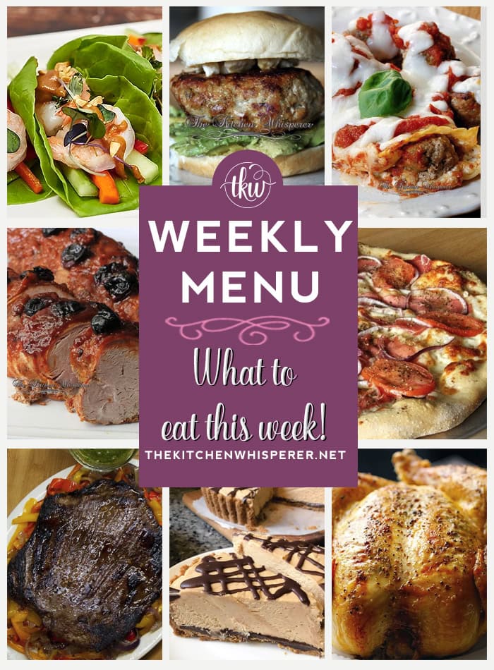 Weekly Menu – 7 Amazing Dinners Plus Dessert